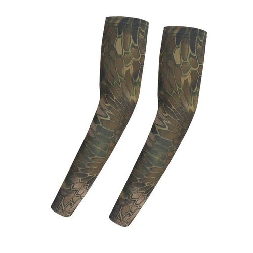 CamSolomon-Ice InjSleeve Cover pour hommes et femmes,manches de bras coupe-vent,protection solaire - Type Python Green