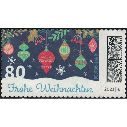 Allemagne 2021 Used Boules Et Décorations De Noël Y&t De 3246 Su