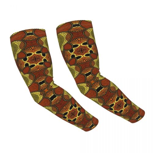 Manches De Bras De Conception De Bogolan Pour Femmes Et Hommes,Chauffe-Bras,Art Géométrique Tribal,Protection Solaire Uv,Couverture De Tatouage,Grille De Boue Africaine - Type Unisex Arm Sleeves #B