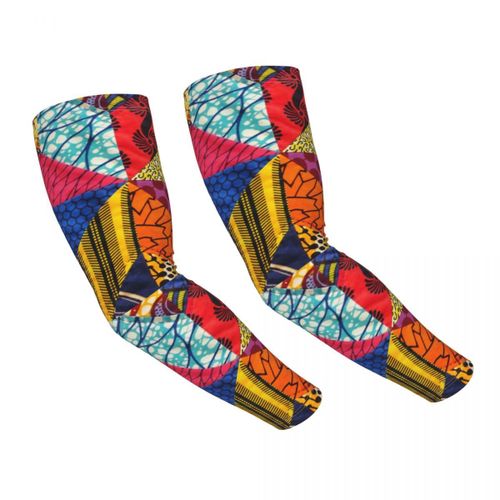 Manches De Bras De Conception De Bogolan Pour Femmes Et Hommes,Chauffe-Bras,Art Géométrique Tribal,Protection Solaire Uv,Couverture De Tatouage,Grille De Boue Africaine - Type Unisex Arm Sleeves #E