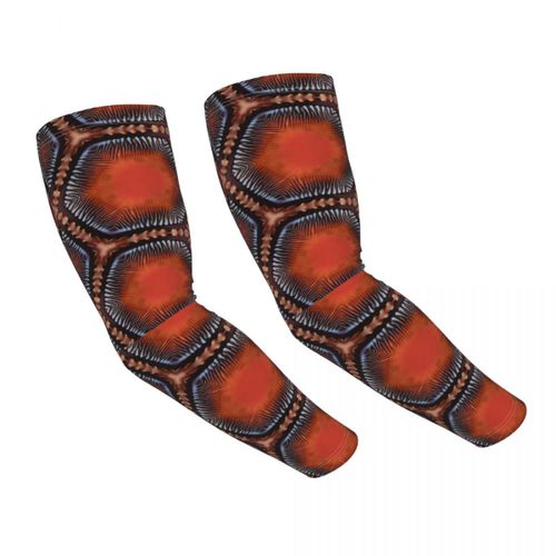 Manches De Bras De Conception De Bogolan Pour Femmes Et Hommes,Chauffe-Bras,Art Géométrique Tribal,Protection Solaire Uv,Couverture De Tatouage,Grille De Boue Africaine - Type Unisex Arm Sleeves #A