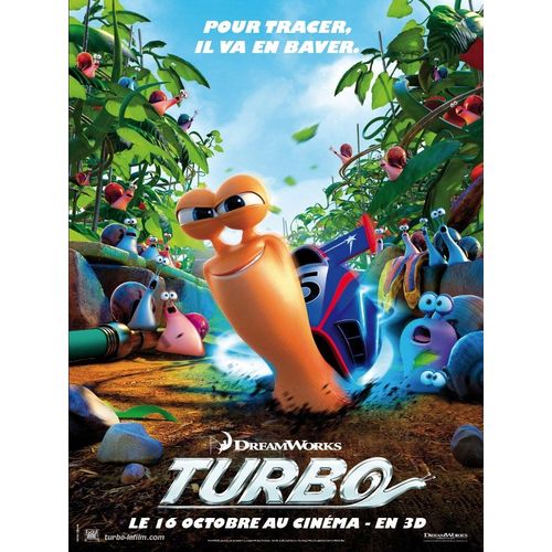 Turbo (2013) - Affiche Originale De Cinéma - 40x60 Cm - Pliée - David Soren, Laurent Lafitte, Ryan Reynolds, Frantz Confiac