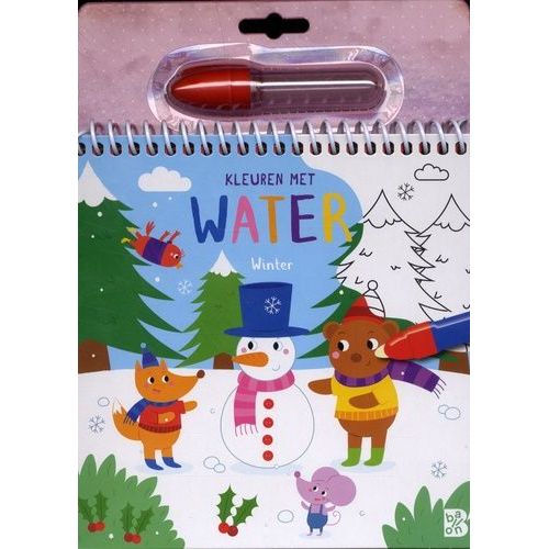 Kleuren Met Water - Winter - Avec 1 Feutre