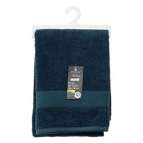 Drap De Bain Coton Bleu Egéen Atmosphera
