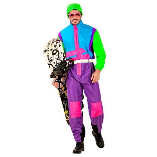 Déguisement Snowboarder Fluo Adulte - Taille: S