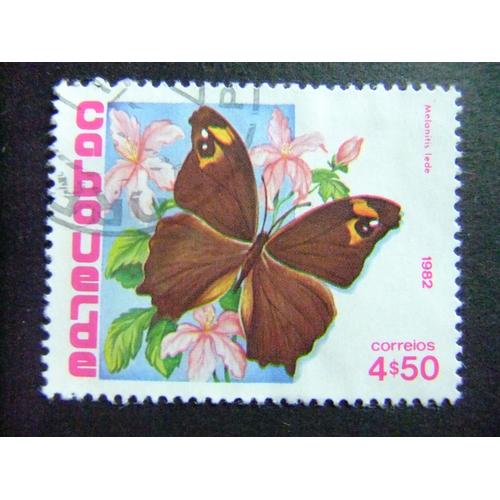 63 Cap Vert 1982 / Papillon Papillon (Melanitis Lede) / Yvert 466 Fu