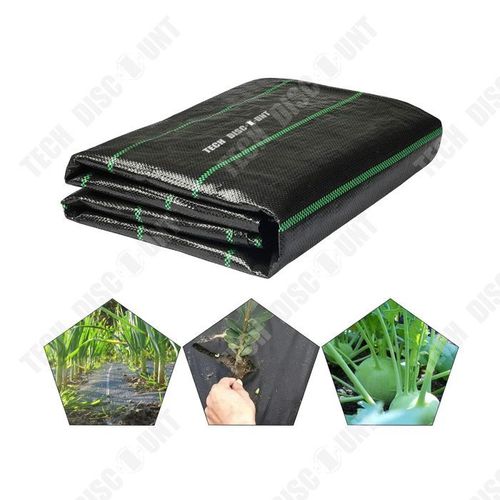 Td Maille De Désherbage De Jardin 1x100m Maille De Polypropylène Noir Tissu De Désherbage Maille De Désherbage Couche De Désherbage