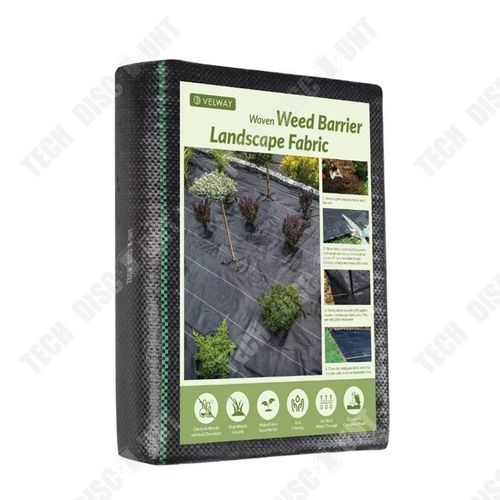 Td Maille De Désherbage Horticole 2x50m Polypropylène Noir Tissu De Désherbage De Jardin Maille De Désherbage Couche De Désherbage