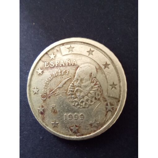 Pièce De 50 Centimes D'euro Cervantes 1999 Espagne Occasion - Circulée, Non Certifiée