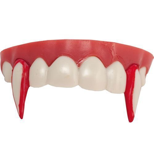 Dentier Vampire - Marque - Canines Réalistes - Rouge Et Blanc - Adulte