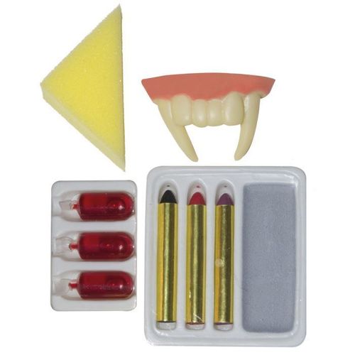 Kit Maquillage Vampire Avec Dentier