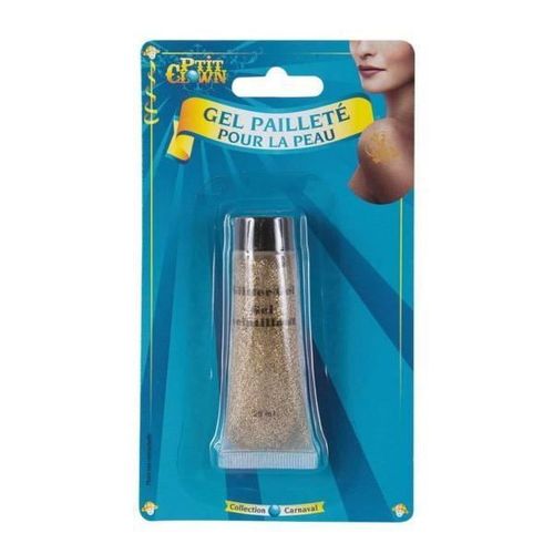 Gel Pailleté Pour La Peau - Ptit Clown - Re77701 - Or - Idéal Pour Carnaval Et Soirée