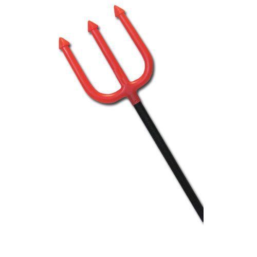 Trident De Diable - Marque - 120 Cm - Rouge Et Noir