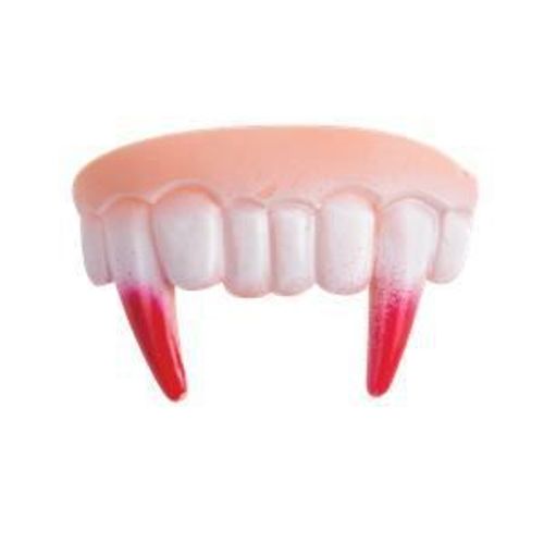Dentier De Vampire Souple Ensanglanté - Ptit Clown - Rose - Plastique Souple - Adulte - Intérieur