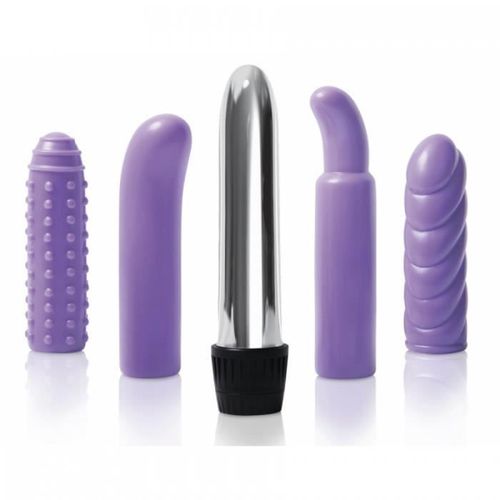 Stimulateur Clito Kit Vibromasseur + 4 Étuis Texturés Evolved