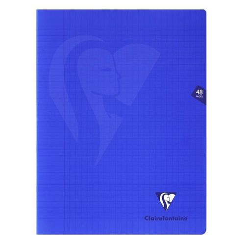 Clairefontaine Cahier Piqu¿ Mimesys Polypro 24x32cm 48p S¿Y¿S Bleu Marine