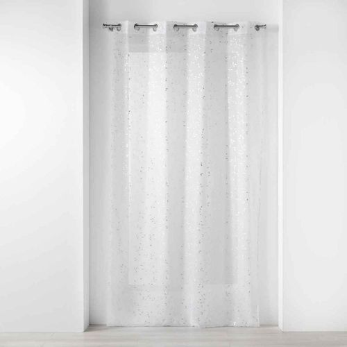 Rideau Voilage À ¿Illets "Floressia" 140x240cm Blanc