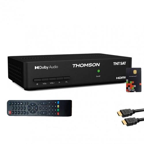 Pack THOMSON Récepteur TV Satellite Full HD + Carte d'accès TNTSAT + Câble HDMI