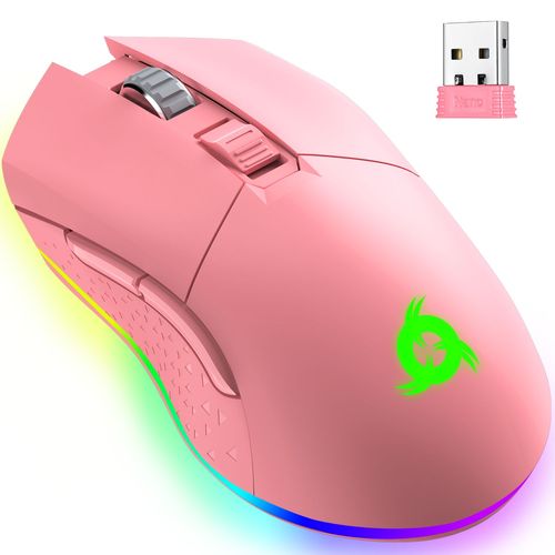 KLIM Blaze - Souris Gamer Sans Fil RGB - Rechargeable + Capteur Haute Précision avec Batterie Longue Durée + 6000 DPI Réglable