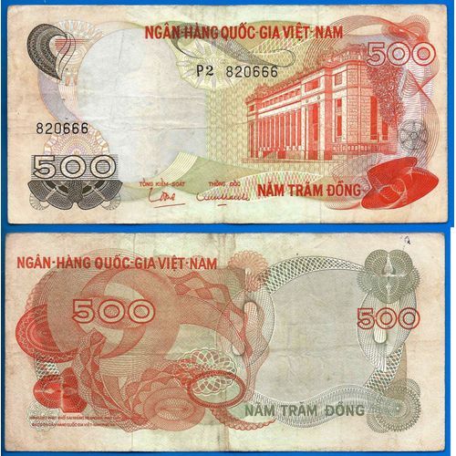 Vietnam Sud 500 Dong 1970 Asie Billet