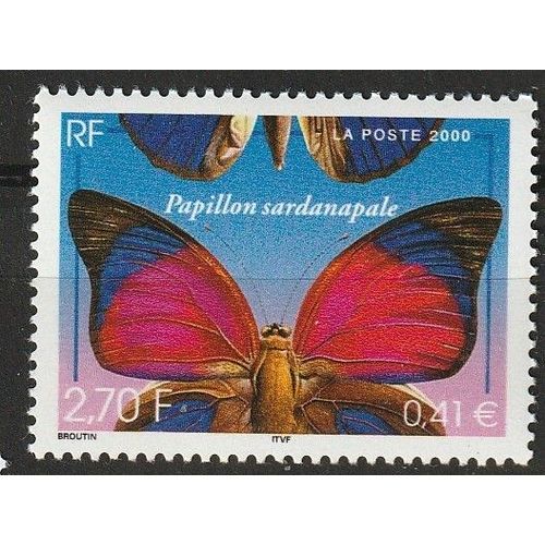 Série Nature De France, Papillon Sardanapale 2000. Timbre Neuf** N° 3332
