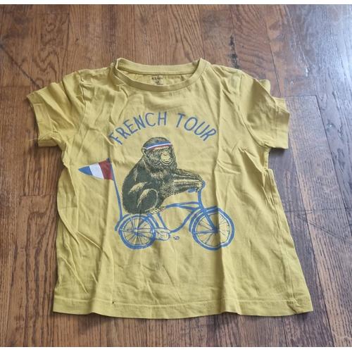 T-Shirt Manche Courte Garçon Jaune Imprimé Kiabi Taille 5ans