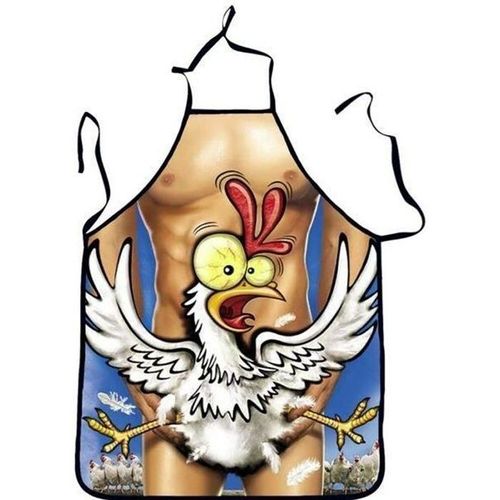 Tablier Insolite Poulet Humoristique Homme Sexy * Matière : 100% Polyester * Lavable En Machine * Aille : Taille Unique
