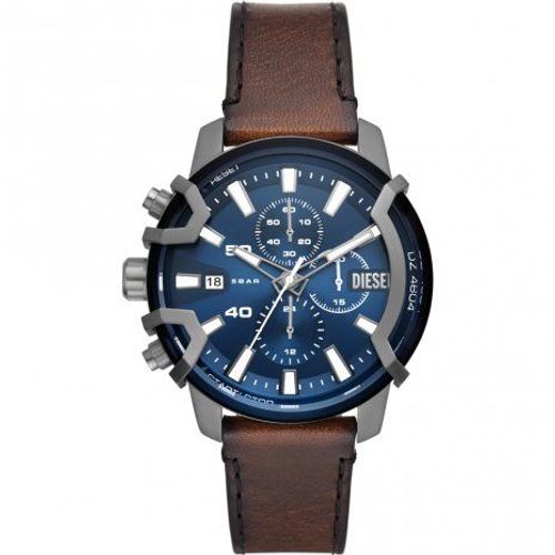 Diesel Dz4604 Griffed Mini Montre Homme 42mm Bleu/Anthracite/Marron