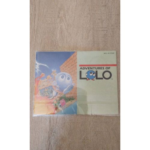 Notice Original De Jeu Adventure Of Lolo Pour Nintendo Nes