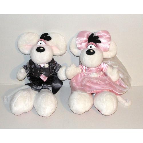 Peluche Diddl Le Couple De Maries Depesche - Doudou Souris Diddlina Diddl 31 Cm