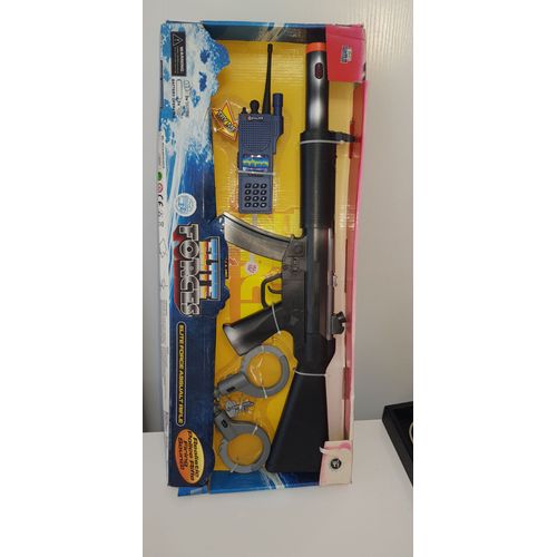 Jouet / Panoplie De Police D'assaut / Set Police / Piles Faibles A Changer Car Piles De Démonstration / 62x26 Cm