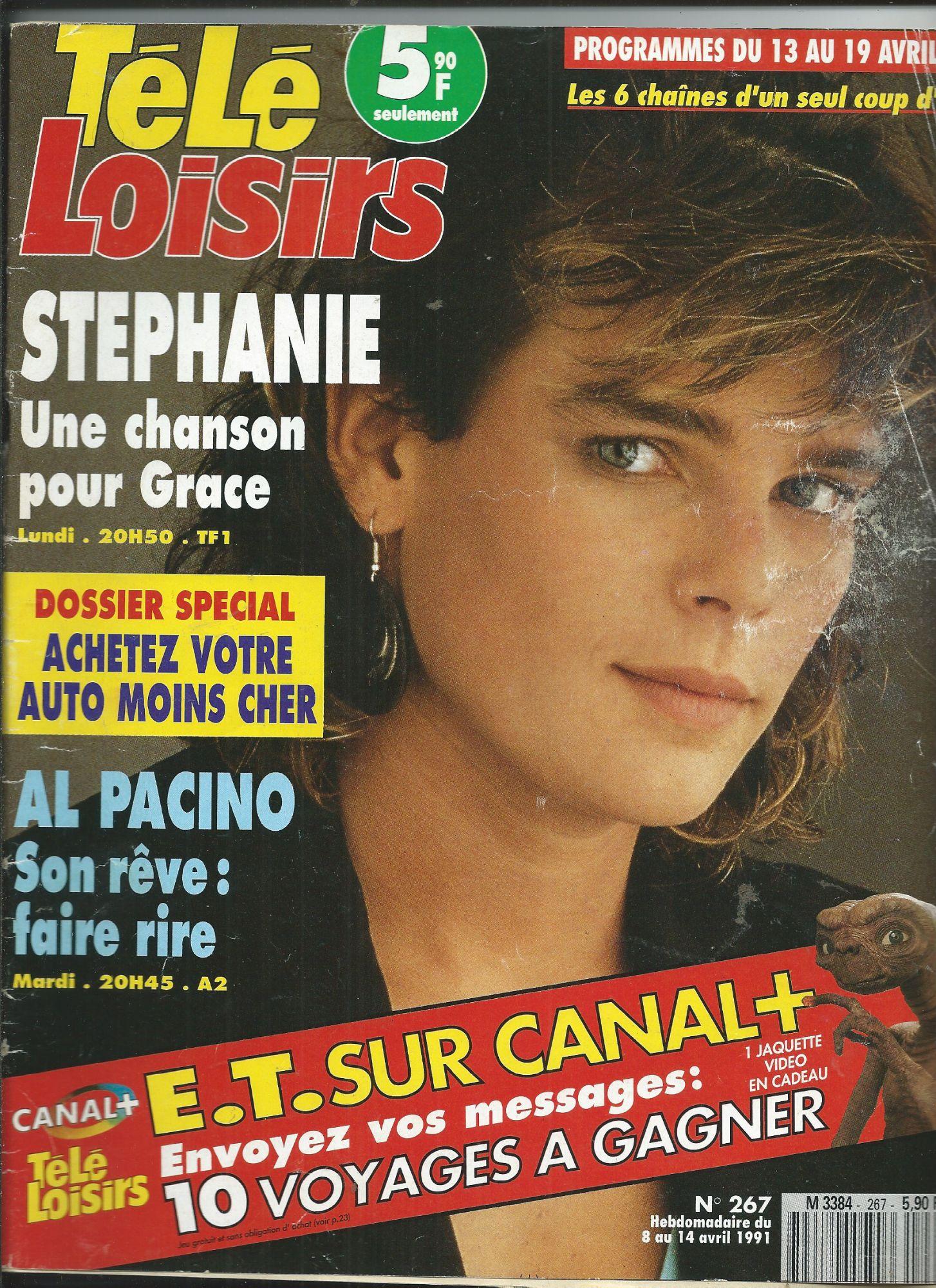 Télé Loisirs 08/04/1991 Stéphanie De Monaco, Grace De Capitani, Daniel  Gélin, Grace Jones, Noir Désir, roch voisine, brigitte lahaie, sophie  davant, brialy & sophie marceau, hallyday, daniel guichard | Rakuten