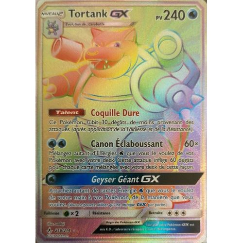 Pokemon Tortank Gx 218 / 214 Raimbow Ghost 240pv