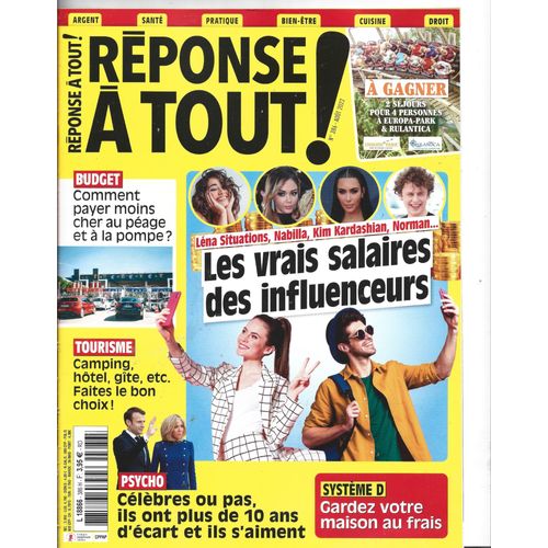 Réponse À Tout ! N° 386 (Août 2022) : Les Vrais Salaires Des Influenceurs