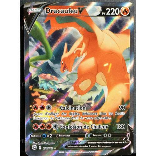 Carte Pokémon Dracaufeu V 154/172 de la série Stars Étincelantes