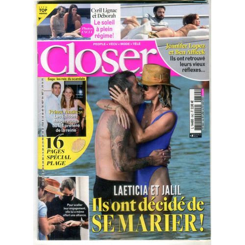 Closer - N°842 : Laeticia Et Jalil - Ils Ont Décidé De Se Marier !