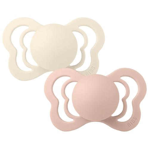 Sucettes Couture Taille 1 Ivory / Blush - Pack De 2 - Bibs