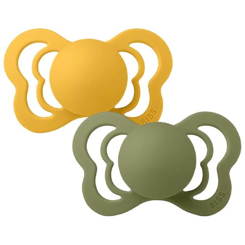 Sucettes Couture Taille 2 Honey Bee / Olive - Pack De 2 - Bibs