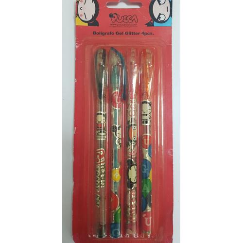 Set De 4 Stylos Gel Gutter / Pucca