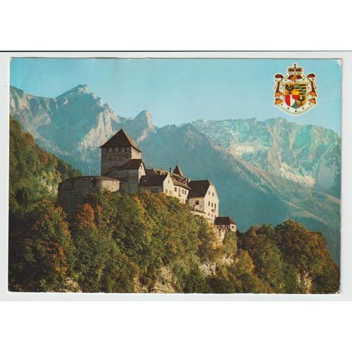 Carte Postale Principauté De Liechtenstein, Château De Vaduz, Armoiries De L'état, 1976