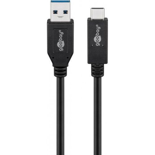 Goobay Usb-a St Usb C St Bk 0,5m | Verlängerung Usb 3.1 Gener