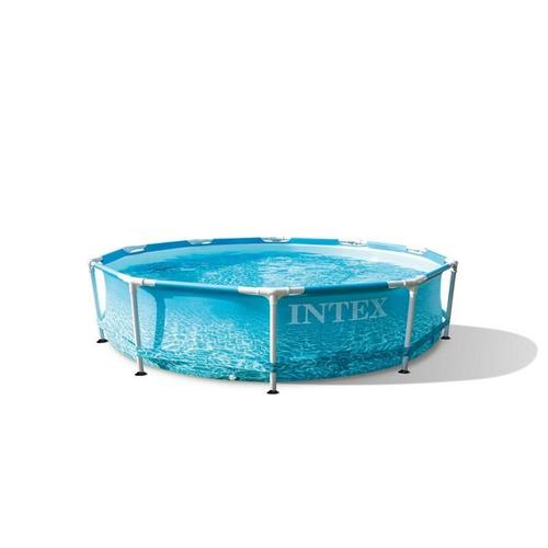 Intex - Metal Frame - Piscine avec pompe de filtration - 305x76 cm - Ronde - Piscine intérieure - Impression à l'eau