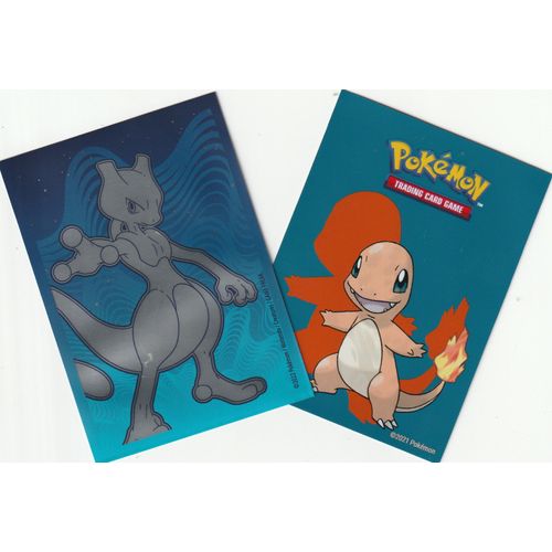 2 Proteges Cartes - Mewtwo Et Salameche - Sleeves -