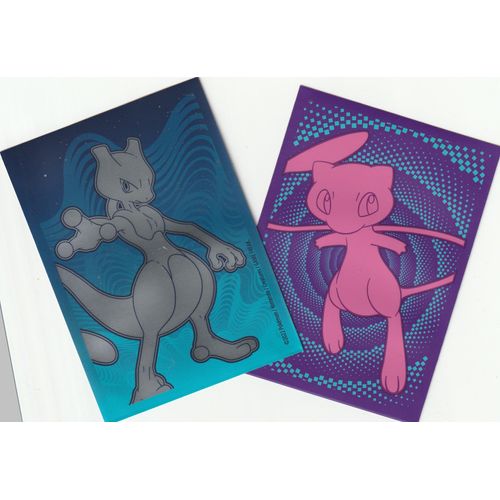 2 Proteges Cartes - Mewtwo Et Mew - Sleeves -