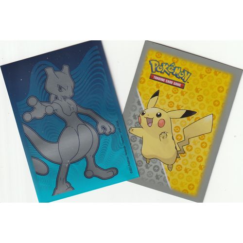 2 Proteges Cartes - Mewtwo Et Pikachu - Sleeves -