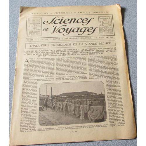 Sciences Et Voyages N°34 Du 22 Avril 1920 - L'industrie Brésilienne De La Viande Séchée