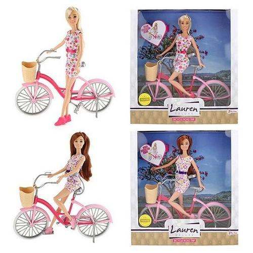Toi Toys - Poupée Mannequin Lauren Et Son Vélo - Modèle Aléatoire