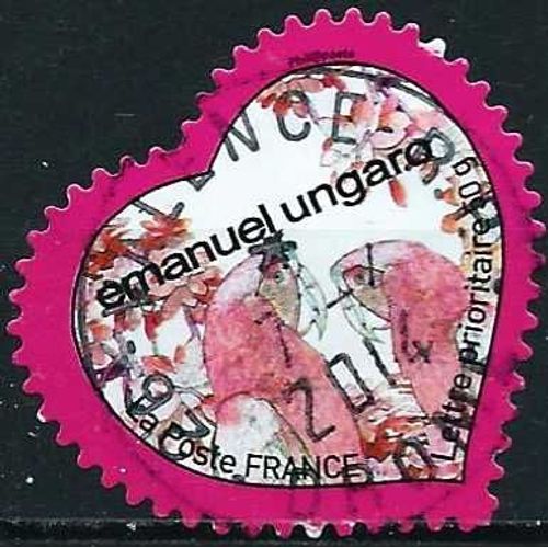 France 2009, Beau Timbre Auto-Adhésif Yvert 266 Coeur D'ungaro Lettre 50g, Oblitere, Tbe -