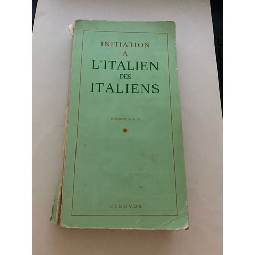 Initiation À L'italien Des Italiens