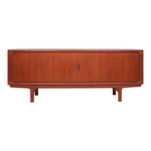 Buffet Avec Portes  Volets Roulants Danois Vintage Teck Produi Par Dyrlund Bois